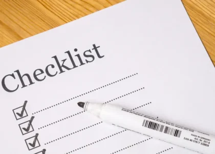 Sale agreement checklist before paying booking amount showing key clauses like refund terms, possession date, RERA details, and payment schedule